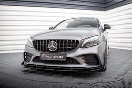 Maxton Design Street Pro Front Splitter + Flaps Mercedes-AMG C43 Coupe / Cabrio C205 Facelift / A205 Facelift MEC205F43CCNC-FD1BRB+FSF1G