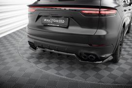 Maxton Design Rear Splitter (with vertical bars) Porsche Cayenne Sport Design SUV / Coupe Mk3 PO-CAY-3-SPORT-RD1G+RD2G