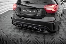 Maxton Design Street Pro Rear Side Splitters + Flaps Mercedes-Benz A AMG-Line W176 Facelift MEA176FAMGLINECNC-RS1B+BRBI+RSF1G