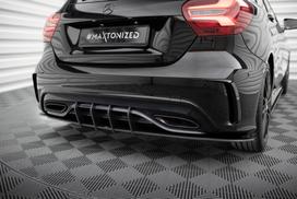 Maxton Design Street Pro Rear Diffuser Mercedes-Benz A AMG-Line W176 Facelift MEA176FAMGLINECNC-RS1B+BRBI