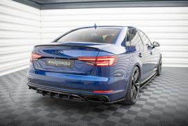 Maxton Design Street Pro Rear Diffuser Audi A4 Competition B9 AUA4B9COMPCNC-RS1B+BRBI