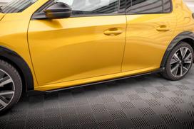 Maxton Design Street Pro Side Skirts Diffusers + Flaps Peugeot 208 GT Mk2 PE2082GTCNC-SD1BRB+SF1G