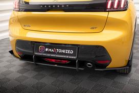 Maxton Design Street Pro Rear Side Splitters + Flaps Peugeot 208 GT Mk2 PE2082GTCNC-RS1B+BRBI+RSF1G