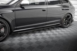 Maxton Design Street Pro Side Skirts Diffusers + Flaps Audi RS6 Avant C6 AURS6C6CNC-SD1BRB+SF1G