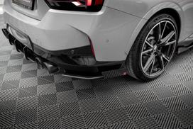 Maxton Design Street Pro Rear Side Splitters + Flaps BMW 2 Coupe M240i G42 BM242MCNC-RSD1BRB+RSF1G
