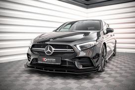 Maxton Design Street Pro Front Splitter + Flaps Mercedes A35 AMG / AMG-Line Aero Pack W177 MEA17735CNC-FD1BRB+FSF1G