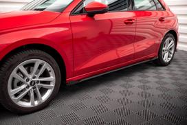 Maxton Design Street Pro Side Skirts Diffusers + Flaps Audi A3 8Y AUA38YCNC-SD1BRB+SF1G