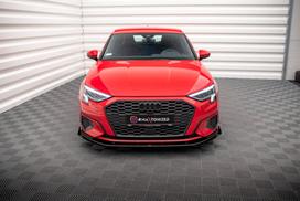 Maxton Design Street Pro Front Splitter + Flaps Audi A3 8Y AUA38YCNC-FD1BRB+FSF1G