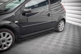 Maxton Design Street Pro Side Skirts Diffusers + Flaps Ford Fiesta ST Mk6 FOFI6STCNC-SD1BRB+SF1G
