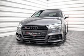 Maxton Design Street Pro Front Splitter Audi S3 / A3 S-Line Sportback 8V Facelift AUS33FSBCNC-FD1BRB