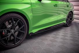 Maxton Design Street Pro Side Skirts Diffusers + Flaps Audi RS3 Sedan 8Y AURS38YSCNC-SD1BRB+SF1G