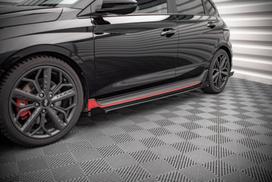 Maxton Design Street Pro Side Skirts Diffusers + Flaps Hyundai I20 N Mk3 HYI203NCNC-SD1BRB+SRF1G