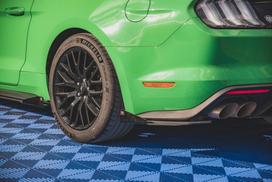 Maxton Design Street Pro Rear Side Splitters V.1 + Flaps Ford Mustang GT Mk6 Facelift FOMU6FGTCNC-RSD1BRB+RSF1G