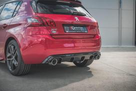 Maxton Design Rear Valance + Exhaust Ends Imitation Peugeot 308 GT Mk2 Facelift PE-308-2F-GT-RS1G+CHROME