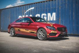 Maxton Design Street Pro Side Skirts Diffusers + Flaps Mercedes-AMG C43 / AMG-Line Coupe C205 MEC20543AMGCNC-SD1BRB+SRF1G