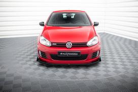 Maxton Design Street Pro Front Splitter V.3 + Flaps Volkswagen Golf GTI Mk6 VWGO6GTICNC-FD3BRB+FSF1G