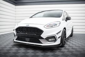 Maxton Design Street Pro Front Splitter + Flaps Ford Fiesta Mk8 ST / ST-Line FOFI8STCNC-FD1BRB+FSF1G