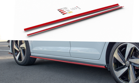 Maxton Design Side Skirts Diffusers Volkswagen Polo GTI / R-line Mk6 VW-PO-6-GTI-SD1RED