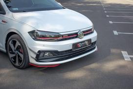 Maxton Design Splittery Przednie Boczne Volkswagen Polo GTI / R-line Mk6 VW-PO-6-GTI-FD5RED