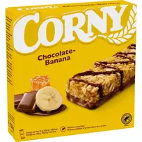 Pieniško šokolado-bananų skonio javainių batonėliai CORNY, 150 g