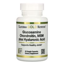 California Gold Nutrition, Gliukozaminas Chondroitinas, MSM Plius Hialurono Rūgštis, 60 Augalinės Kapsulės