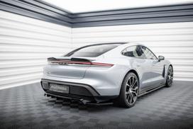 Maxton Design Rear Splitter (with vertical bars) Porsche Taycan / Taycan 4 / Taycan 4S / Taycan GTS Mk1 PO-TAY-1-RD1G+RD2G