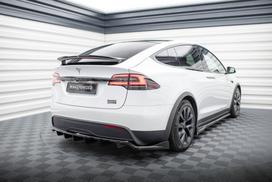 Maxton Design Rear Splitter (with vertical bars) Tesla Model X Mk1 Facelift TE-MODELX-1F-RD1G+RD2G
