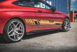 Maxton Design Street Pro Side Skirts Diffusers + Flaps Mercedes-AMG C43 / AMG-Line Coupe C205 MEC20543AMGCNC-SD1B+SRF1G