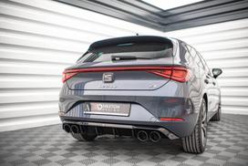 Maxton Design Rear Valance + Exhaust Ends Imitation Seat Leon FR Hatchback Mk4 SE-LE-4-FR-RS1G+BLACK