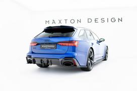 Maxton Design Prepreg Carbon Fiber Rear Diffuser Audi RS6 C8 (version with towbar) CF-AU-RS6-C8-RS1-245-P+TB