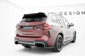 Maxton Design Rear Splitter (with vertical bars) BMW iX3 M-Pack G08 Facelift BM-IX3-1-MPACK-RD1G+RD2G