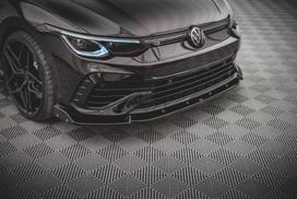 Maxton Design Front Splitter V.2 + Flaps Volkswagen Golf R Hatchback / Variant Mk8 VW-GO-8-R-FD2G+FSF