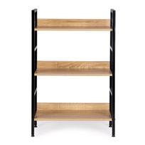 Moderni medinė lentyna su metaliniu rėmu, lofto stilius, ModernHome