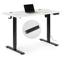 Reguliuojamo aukščio elektrinis stalas 120 × 60 cm, baltas, ModernHome
