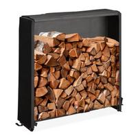 Stovas malkoms 110x110x29cm., juodos spalvos