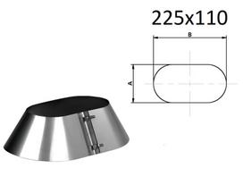 Elipsės formos lietaus matuoklis. AxB=225x110 mm.