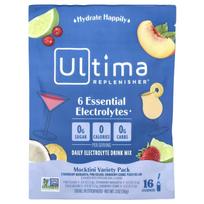 Ultima Replenisher, 6 Essential Electrolytes, Daily Electrolyte Drink Mix, Mocktiny Variety Pack, 16 Stick Packs