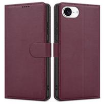 Dėklas Fancy Wallet Xiaomi Redmi 13C / Poco C65 / Poco M6 5G tamsiai raudonas