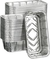 Plieniniai folijos duonos keptimo indai 2 lb 8,5"×4,5"×2,6", 50 vnt