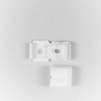 Aliuminis laikiklis su plastikiniu uždengimu aliuminio profiliui DS 210, baltos sp., 4 cm