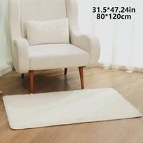Pūkuotas baltas kilimas svetainei, 31,5 * 47,24 colio / 80 * 120 cm