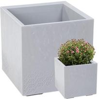 Gėlių klomba KARO 400x400x400 ECO perdirbtas betonas - šviesiai pilkas betonas LA935-70 Lamela