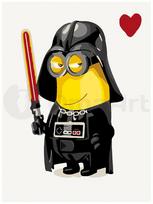 Tapyba pagal skaičius Minion Darth Vader 15x20 cm