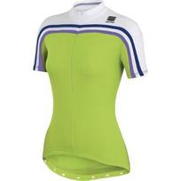 Dviratininkų marškinėliai moterims Sportful Allure, žali/balti, M