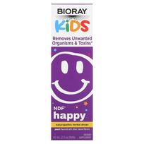 Bioray, NDF Happy, pašalina nepageidaujamus mikroorganizmus ir toksinus, vaikams, persikų skonio, 60 ml (2fl oz)