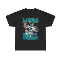 LaMelo Ball Grafinis Marškinėlis Vintage Krepšinis NC Unisex Storo Medvilnės Marškinėlis Unisex Marškinėlis S