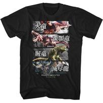 Monster Hunter 4 Monsters Black Gaming Shirt Unisex T-Shirt XL