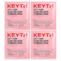 KEYTH, Lucy PDRN Glow Collagen Hydrogel Beauty Mask, 4 Sheets, 38g (1.34oz) Each