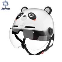 Haolebao Vaikų Panda Elektrinio Motociklo Pusiau Šalmas