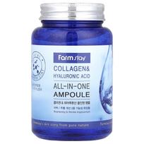 Farmstay, All-in-One Ampoule, Collagen and Hyaluronic Acid, 8.45 fl oz (250 ml) blue